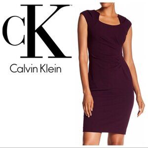Calvin Klein Rich Plum Midi Dress